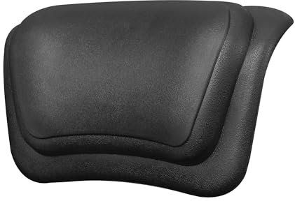 Koelaa Oreiller de Bain, Oreiller de Bain Imperméable, Coussin Baignoire, Oreiller de Bain avec Ventouses Antidérapantes, Oreiller de Baignoire Ergonomique, Coussin, Oreiller de Bain Amovible-Noir