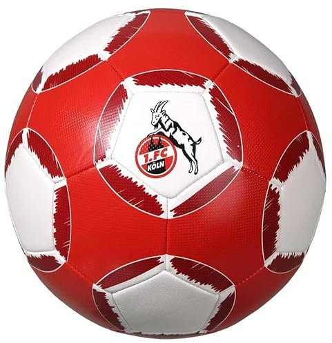 1. FC Köln Fußball - Wabe - rot/weiß Ball Gr. 5 Fanball