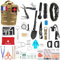 Kit de Survie Ultime Complet 72 en 1 avec Drapeau de France Trousse de Secours d’Urgence pour Premiers Soins, Sac de Survie Pratique,Trousse de Secours, Survie Materiel Militaire pour Camping