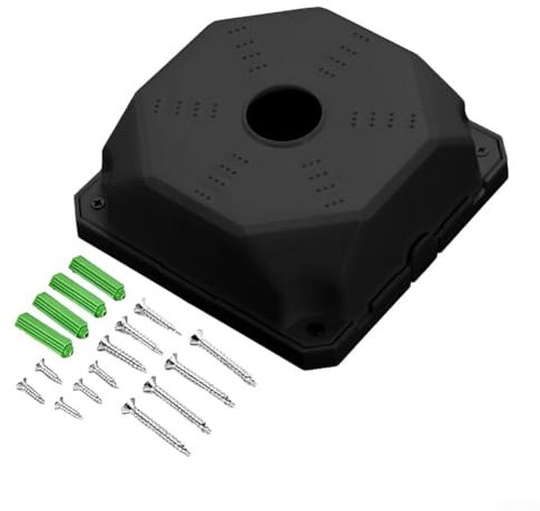 Security Camera Mount Bracket, Suitable For Dome And PTZ Type Surveillance Cameras, Camera Hanger Storage Box Monitoring Adapter Plate(Black)