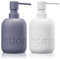 COZYA Soap and Lotion Dispenser Set. 2x 260ml Polyresin Soap Dispensers with Ceramic Texture. Refillable Hand Wash and Lotion Dispenser Bottles with Pump. Bathroom Dispensers for Liquid Soap or Lotion
