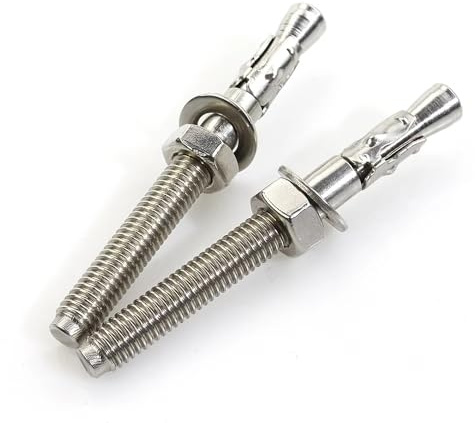 Schwerlastanker verzinkt M8-M20 Industriequalität Bolzenanker Stahlanker Schwerlastdübel Keilanker Blitzdübel Ankerbolzen (10 Stück, M20x180 mm)