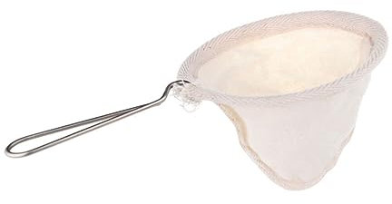 Alipis Colador De Tela Reutilizable Con Mango De Acero Inoxidable Para Café Y Té