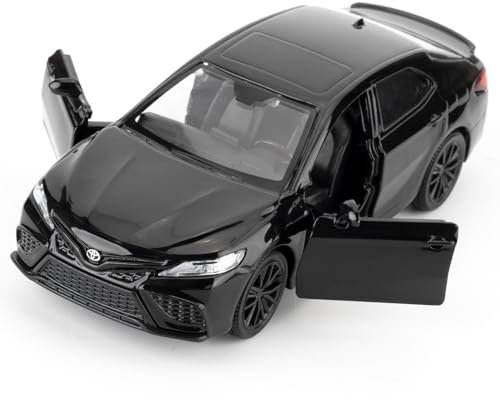imtfzct 1:36 Camry XSE Automodell，Spielzeugauto-Modell mit Pullback-Funktion, Türen offen, Sammelspielzeug für Kinder ab 3 Jahren, Schwarzes Geschenk