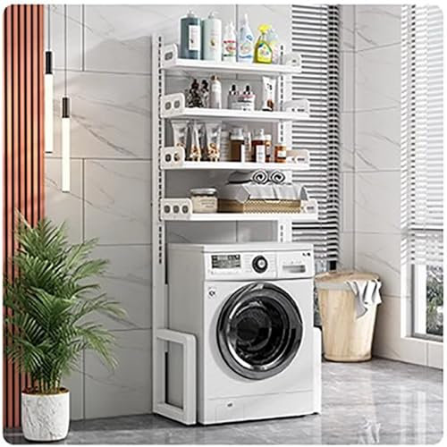 Mini-Kühlschrankständer Eck-Mikrowellenschrank Hält 40 Pfund, Verstellbarer Mini-Kühlschrank für Büro und Schlafzimmer, Kühlwagen-Organizer-Einheit mit Großer Lagerkapazität(White,50x38x182cm(19.6x15x