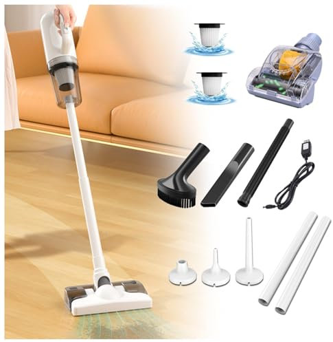 LRF-yxkj Aspira E Lava Pavimenti Casa 5 in 1 Batteria Portatile Ricaricabile, Aspira Lava Asciuga Pavimenti per Pulizia Domestica/Capelli/Polvere/Lavapavimenti