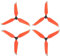 lvifloae 3 Blatt Drohnen -Propeller Ersatz niedriger Geräusche Propeller Luft 2 Zubehör (Orange Silberne Kante)