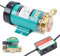 Water Pressure Booster Pump, 120W Automatic Pressurization Hot and Cold Water Pump, Stainless Steel Circulating Pumps with Cooling Device and Heat Dissipation Holes, for Home, Garden, Pond, Fish Tank