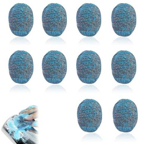 10 Stück Seifenpads aus Stahlwolle, Stahlwolle Seifenstampons, Vorseifenreiniger aus Stahlwolle,Vielseitiges Reinigungspad für Geschirr, Töpfe, Pfannen