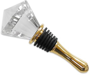 Kristall Flaschenverschluss Diamantförmiger Flaschenstopper Weinstopper Gold