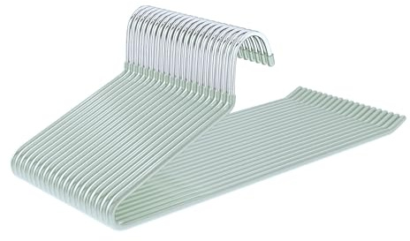 ABHENG Hosenbügel aus Metall, 20er-Pack, Kleiderbügel für Hosen mit offenen Enden, platzsparend, rutschfest, einfaches Aufhängen, 38B x 13H cm, Grün,AIY0520GR