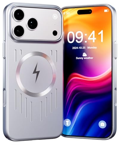 AKABEILA Magnetische Hülle Kompatibel mit iPhone 17 Pro Max Handyhülle Wärmeableitung Atmungsaktive Kühlung Lüftung Hartem PC Schutzhülle Stoßfest Kratzfest Case 6.9 Zoll