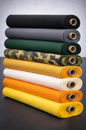 Wasserdichter Outdoorstoff Meterware – beschichteter Polyester Stoff (200 g/m²), UV-beständig, wetterfest & reißfest | Originales Outdoor Material für UNICOVR Abdeckungen (Creme (ähnlich RAL 1013))