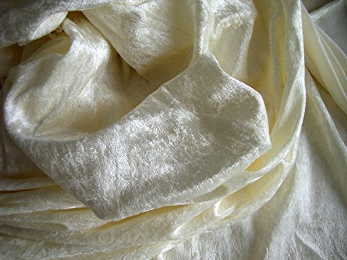 Mc-Stoff Pannesamt Samt Stoff CREME CHAMPAGNER Meterware