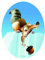 Kleiber LM-9738-7 Ice Age - Scrat loses a nut Bügelsticker, Acetat Haftfolie, farbig, 21 x 15 x 0,1 cm