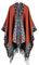 YianBestja Damen Herbst/Winter Poncho mit Quaste, 130 * 150CM Poncho-Schal Überwurf Cape Umhang Wendeponcho für Frau (07-2)