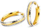 Orovi Ohrringe Damen Bicolor Gelbgold/Weißgold 14 Karat / 585 Gold Creolen