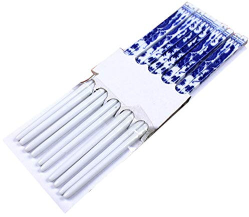 5 Pairs Blau und Weiß Porzellan Stäbchen Keramik Lange Stäbchen Chinesisches Geschirr für Home Restaurant (Zufällige Muster)