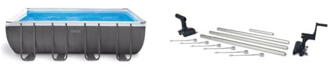 Intex Schwimmbadrahmen-Set Ultra Quadra, 549 x 274 x 132 cm, XTR 26356 & 28051 Solar-Rolle