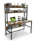 Aquzee Computer Desk with Shelves, 120 cm Work Desk with Storage, Home Office Desk with Hutch and Bookshelves, Metal Legs Study Table for Study Writing/Workstation 120cmx60cmx165cm