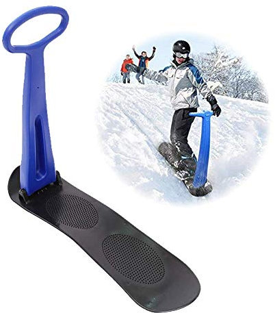 Yenisai Schneeflitzer zum Rodeln Schneescooter für Kinder, Faltbare Racing leichte Schneemobil Verwendung auf Sand und Gras Schneeschlitten, blau
