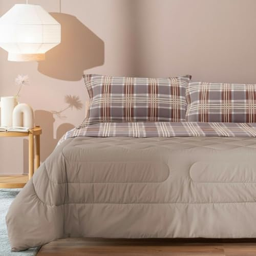 Bassetti Completo letto in flanella MATRIMONIALE Art. Scot 16663 + tavoletta profumo biancheria per armadi by Biancocasa
