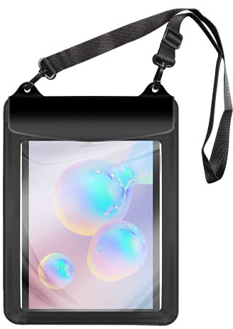 9.7-11.5 inch Waterproof Tablet Case Pouch for Samsung Galaxy Tab A7 S6 Lite 10.4 / Tab S7 11, iPad 10.2, iPad Pro 11, iPad Air, Tab Dragon Touch, 10 inch Android Tablets Waterproof Bag (Black)