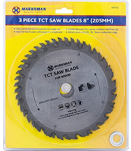 NEW SET OF 3 TCT SAW CIRCULAR BLADES SET 8 INCH CUT CUTTING WOOD