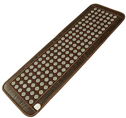 XBSXP Jade Tourmaline Far Infrared Heating Pad, Full Body Mat with 138 Pieces Natural Gemstone Overheat Protection, Smart Control for Back Pain and Cramps Relief, Sciatica Arthritis