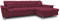 DOMO. collection Ecksofa Franzi, Couch in L-Form, Sofa, Eckcouch, Polsterecke 279 x 162 x 81 cm (BxTxH), bordeaux rot