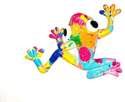 Magnet Frosch, Gelb, Blau, mehrfarbig