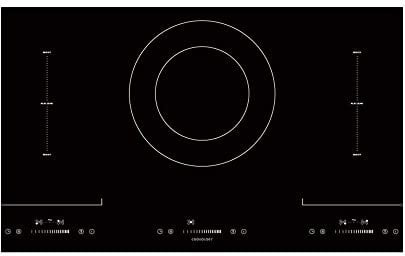 Cookology CIF900 90cm Induction Hob with Flexi Zone Function and Dual Ring – Black