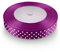 Netuno 1 x Satinband Violett gepunktet 12 mm x 22 m Schleifenband Geschenkband Dekoband Stoffband Satinrolle für Hochzeit Kommunion Taufe Geschenke Verpacken Blumen Dekoration Basteln