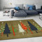 Tappeti Design Kinderzimmer Spielzimmer Rote, Blaue und grüne Weihnachtsbäume, Rechteckige Kinderzimmerteppiche für Schlafzimmer und Spielzimmer-80x120cm