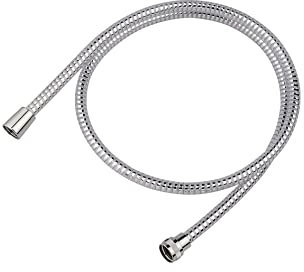 SwissWave - Flexible de Douche Pratique pour Douchette ou Pommeau de Douche - Tuyau de Douche Anti-Torsion, PCV Certifié Eau Potable, Anti-Rayures - Connexion Filetage Femelle 1/2-125 cm