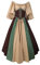 Fannyfuny Mittelalter Kleid Mädchen Renaissance Retro Partykleid Mittelalter Kostüme Damen Gothic Kleider Halloween Karneval Kostüm Damen Vintage Maxikleid für Halloween Karneval Kostüm