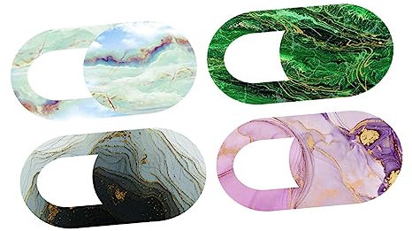 OSALADI 4pieces Laptop Webcam Cover Slide Privacy Cover for Computer Tablet Watercolor Pattern Easy Install