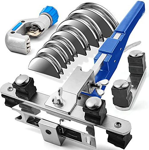 Attrezzi per piegatubi Hvac - Kit piegatubi con curvatura inversa da 1/4 a 7/8 pollici, utilizzato in sistemi idraulici, manutenzione di automobili e frigoriferi, lavori HVAC