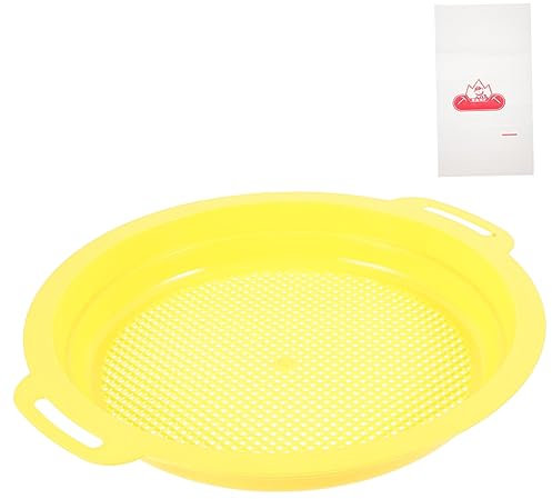 NAMOARLY Gold Panning Mesh Sieve Pan Lightweight Portable Filter Pan with Non-Slip Handle for Riverbed and Beach Prospecting