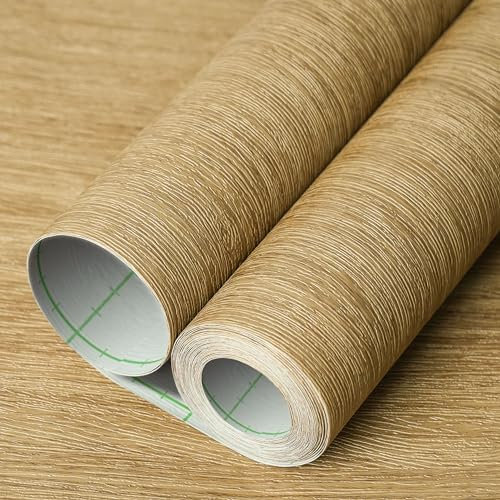 WADILE Wood Peel and Stick Wallpaper 40 cm x 5 m Contact Paper for Countertop Waterproof, Removable Wall Paper for Furniture Kitchen Self-Adhesive, Vinyl Realistic Wood Sensation, Brown