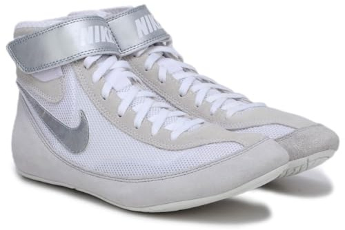 Nike Speedsweep VII Wrestling Schuhe, Weiß | Silber, 8.5