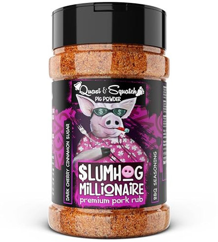 Quasi & Squatch Sticky Cherry Pig Candy – Sweet Smokehouse Pork Rub | Dry BBQ Seasoning for Pork Belly Burnt Ends, Ribs & Pulled Pork | Cherry Glaze Finish | 220 g Jar