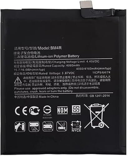 GZXQBHBATT Generic Ersatz BM4R Akku Kompatibel mit Mi 10 Lite Mi 10 Lite 5G Mi 10 ISO9001 M2002J9E M2002J9G M2002J9R M2002J9S M2007J17G 3.85V,3900mAh