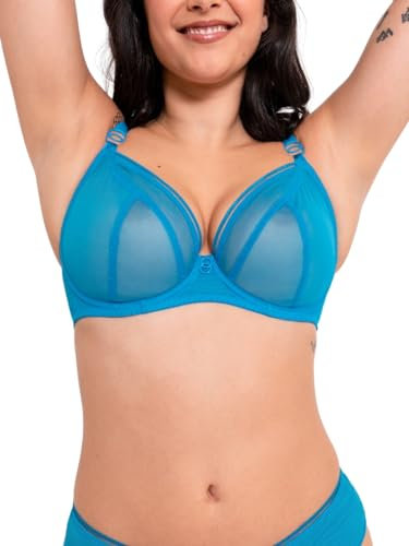 Curvy Kate Women's Lifestyle Plunge Bra, Capri Blue, 38DD