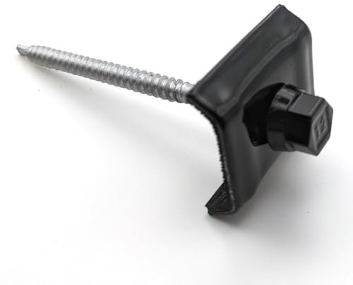 Vis pour bac acier et cavalier 6,3x100 mm RAL 9005 noir foncé kit pour sommet de nervure par 20