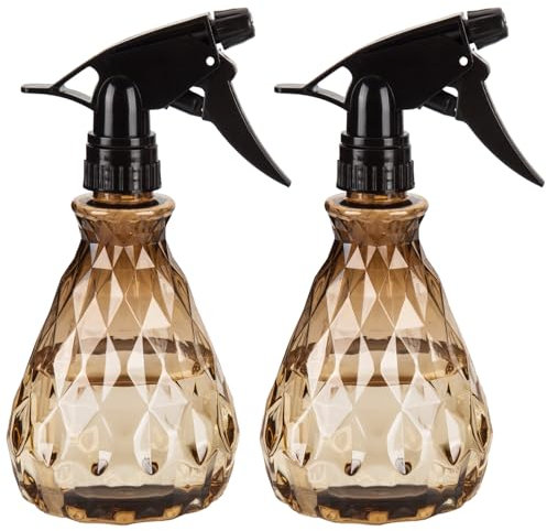 Vwoqiy 2 Piezas Botella de Aerosol, 500ml Botella de Spray Plástico Vacías, Botellas Atomizador de Agua, Botellas de Pulverización para Regar Plantas de Jardín (Marrón)