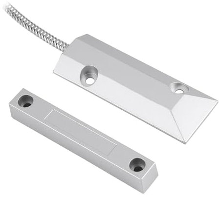 12V 23A Interruttore Sensore Magnetico, Avvolgibile Cablata Interruttore Reed Lega di Alluminio Contatto Magnetico della Finestra della Porta per Casa Garage Aallarme di Sicurezza