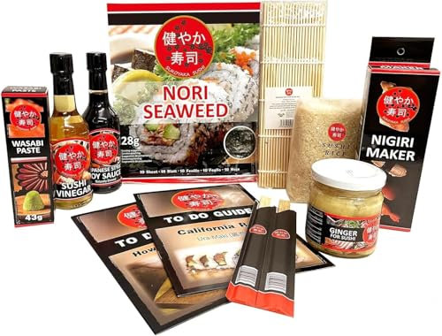 Seba Garden SUKOYAKA Sushi Maker Kit - 9-teiliges komplettes Sushi-Set, ideal zum Ausprobieren oder als Geschenk - Multi Language To Do Guide (einzel)