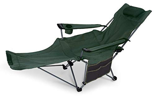 Chaise de camping pliante pour adultes, chaises pliantes portables d'extérieur, chaises de camping inclinables avec repose-pieds, fauteuil inclinable compact pour camping, randonnée, plage, pêche, ja