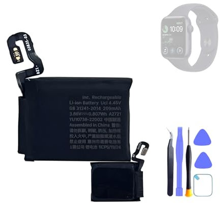HIGHAKKU Smartwatch Replacement Battery A2721 Battery Compatible with Apple Watch iWatch SE 2nd 40 mm Model A2722 A2726 A2725 A2855 with Tools